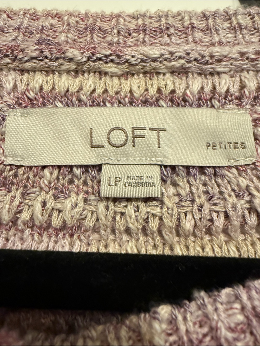 NWOT LOFT Lilac and Pink Striped Cardigan - Picture 3 of 4